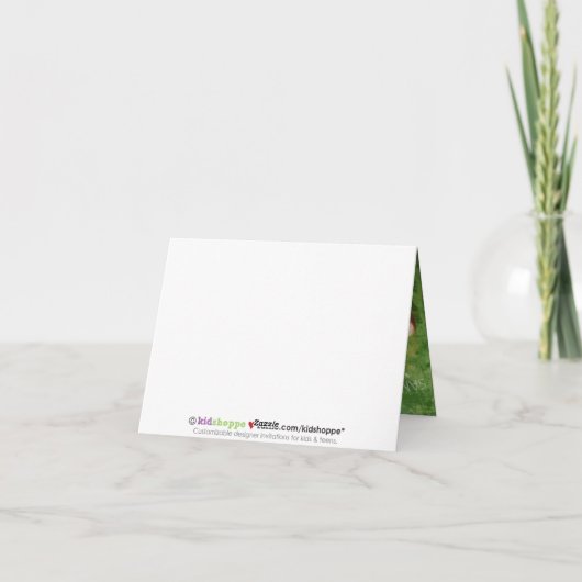 {TBA} Trendy Stippen Bedankkaart (appel) (Achterkant)