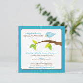 {TBA} Tweet Tweet Tweet Baby shower Invitation (aq Kaart (Staand voorkant)
