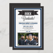 {TBA} Uitnodiging van de Klassieke Graduation Part (Voorkant / Achterkant)