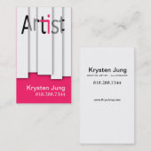 ::TBA: Vette grafische artiest - Verspreide panele Visitekaartje (Voorkant / Achterkant)