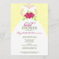 {TBA} Wedding Dress Vrijgezellenfeest nodigt (geel