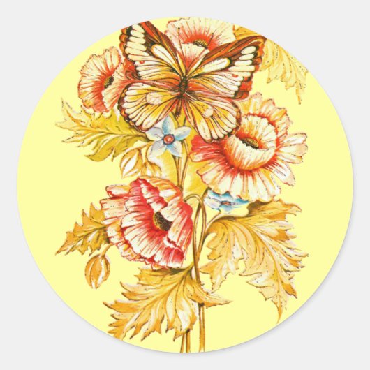 TBA Winnaar Bloemen Ronde Sticker (Voorkant)
