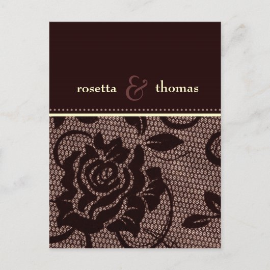 TBA WINNAAR CHOCOLADE FLUWEEL ROOS UITNODIGING BRIEFKAART (Voorkant)