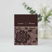 TBA WINNAAR CHOCOLADE FLUWEEL ROOS UITNODIGING BRIEFKAART (Staand voorkant)