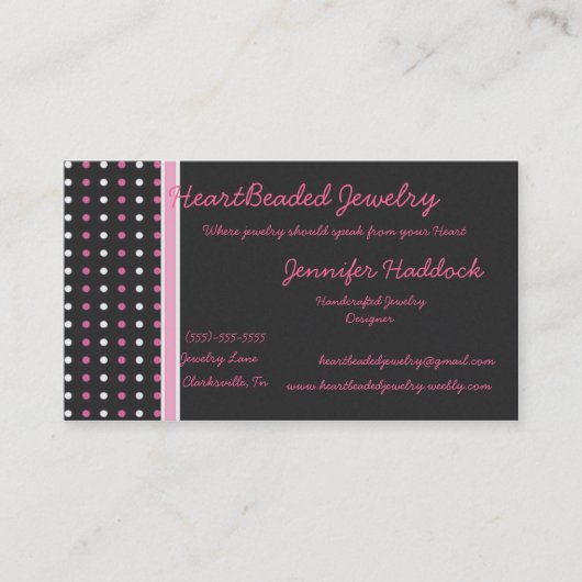 TBA WINNER Jewelry Artist Visitekaartje (Voorkant)