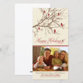 {TBA} Winter Vogels Prettig Nieuwjaar Fotokaart Feestdagenkaart (Voorkant / Achterkant)