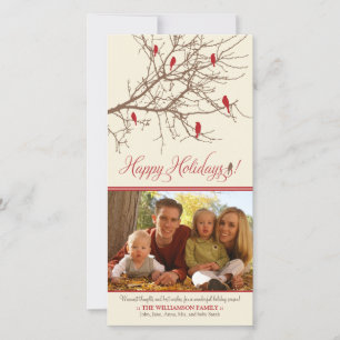 {TBA} Wintervogels Prettige feestdagen Fotokaart Feestdagenkaart