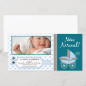 {TBA} Ziekenhuis ID Label Baby Geboorteaankondigin Aankondiging (Voorkant / Achterkant)