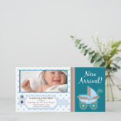 {TBA} Ziekenhuis ID Label Baby Geboorteaankondigin Aankondiging (Staand voorkant)