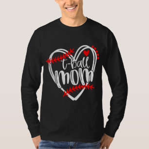 Tball MOM T bal Meisjes T-bal Hart T-shirt