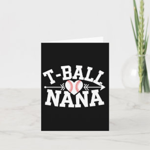 Tball Nana Heart Baseball Sport Oma Gift Kaart