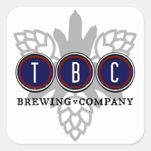 TBC Brewing Company Logo BC Vierkante Sticker