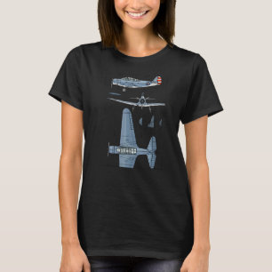 Tbd Devastator American Ww2 Torpedo Bomber Bluepri T-shirt