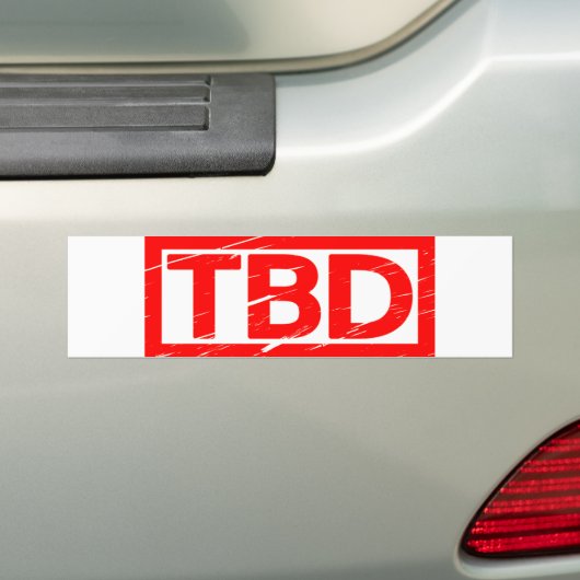 TBD Stempel Bumpersticker (Op auto)