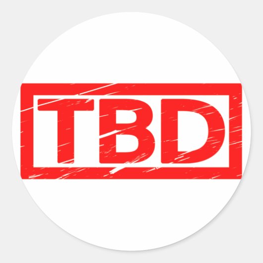 TBD Stempel Ronde Sticker (Voorkant)