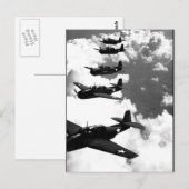 TBF (Avengers) vliegend in formation_War afbeeldin Briefkaart (Voorkant / Achterkant)