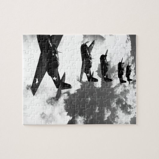 TBF (Avengers) vliegend in formation_War afbeeldin Legpuzzel (Horizontaal)