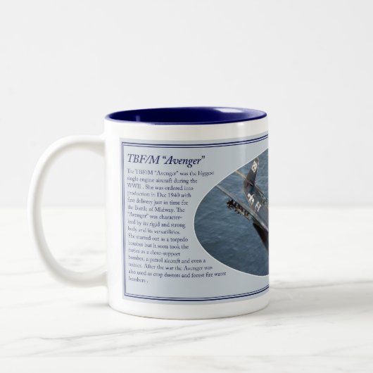 TBF/M “Avenger” mug Tweekleurige Koffiemok (Links)