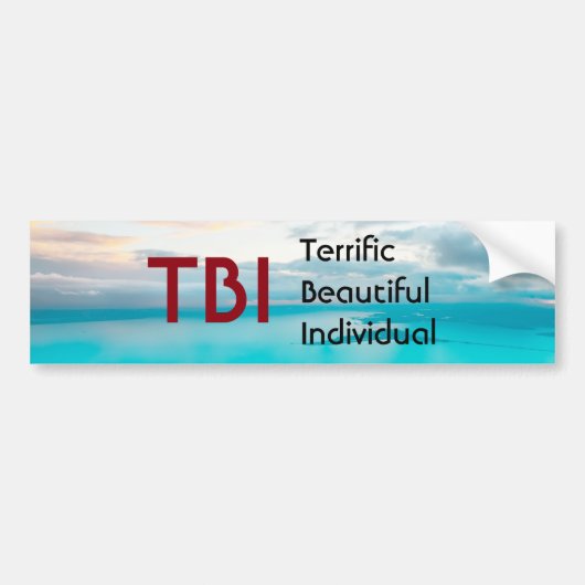 TBI Geweldig mooi individu Bumpersticker (Voorkant)