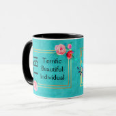 TBI Geweldig Mooi Individueel Roze Bloem Mok (Voorkant links)