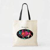 TBI Geweldig Mooi Individueel Roze Bloem Tote Bag (Voorkant)