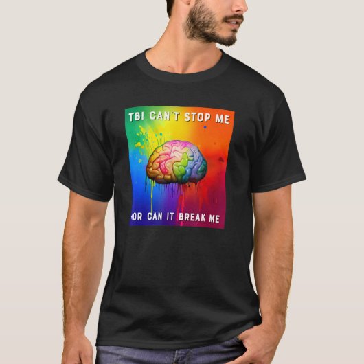 TBI Strong  Traumatic Brain Injury 3 T-shirt (Voorkant)