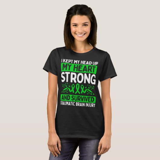 TBI Survivor Traumatic Brain Injury Awareness T-shirt (Voorkant volledig)