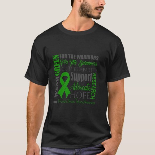 TBI Traumatisch Hersenletsel Bewustzijn Lange Mouw T-shirt (Voorkant)