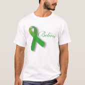 TBI Traumatisch Hersenletsel Geloof Groene Lint T-shirt (Voorkant)