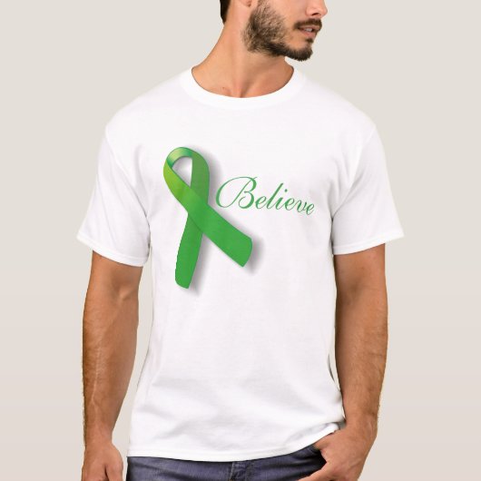 TBI Traumatisch Hersenletsel Geloof Groene Lint T-shirt (Voorkant)