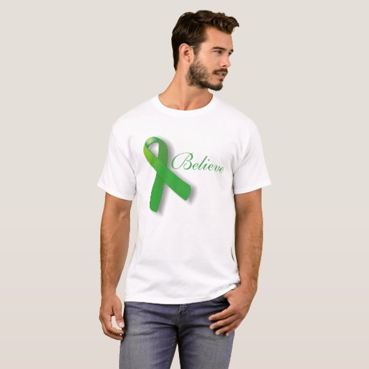 TBI Traumatisch Hersenletsel Geloof Groene Lint T-shirt (Voorkant volledig)