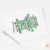 TBI van de Warrior's gebed Rechthoekige Sticker (Envelop)