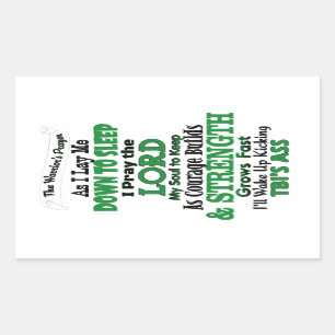 TBI van de Warrior's gebed Rechthoekige Sticker