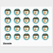 Tbilisi Flag Ronde Sticker (Vel)