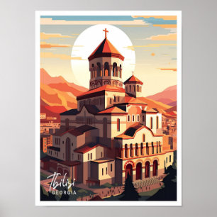 Tbilisi Georgia Art Travel Place illustratie Poster