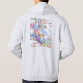 Tbilisi Georgia City Map Hoodie (Achterkant)