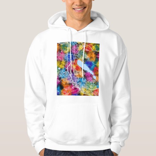 Tbilisi Georgia City Map Hoodie (Voorkant)