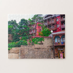 Tbilisi Georgia City Uitzicht Cityscape Architectu Legpuzzel
