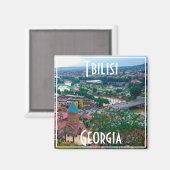 Tbilisi Georgia City Uitzicht Cityscape Architectu Magneet (Voorkant / Achterkant)