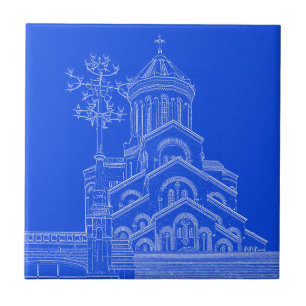 Tbilisi Georgia Cityscape Architecture Sketch Tegeltje