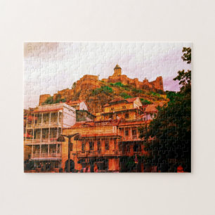 Tbilisi Georgia Cityscape Narikala Architecture Legpuzzel