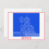 Tbilisi Georgia Cityscape Sameba Architecture Briefkaart (Voorkant / Achterkant)