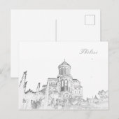 Tbilisi Georgia Cityscape Sameba Architecture Briefkaart (Voorkant / Achterkant)