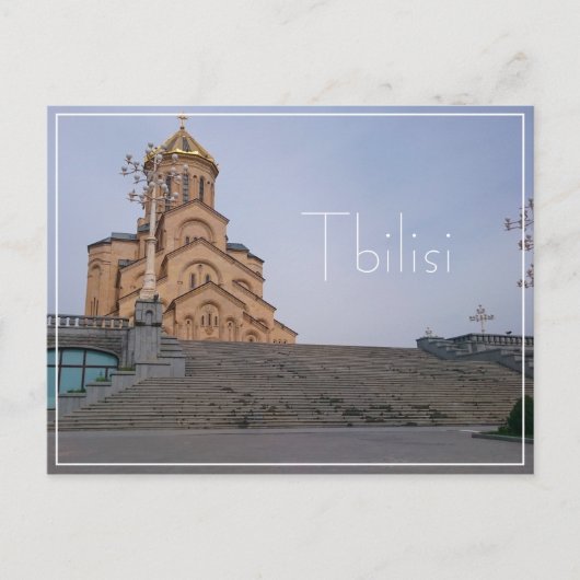 Tbilisi Georgia Cityscape Sameba Architecture Briefkaart (Voorkant)