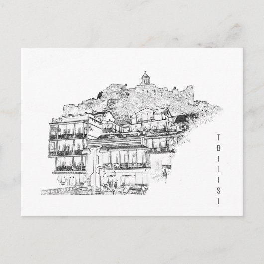 Tbilisi Georgia Cityscape Street Architecture Briefkaart (Voorkant)
