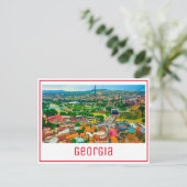 Tbilisi Georgia Cityscape Street Architecture Briefkaart (Staand voorkant)