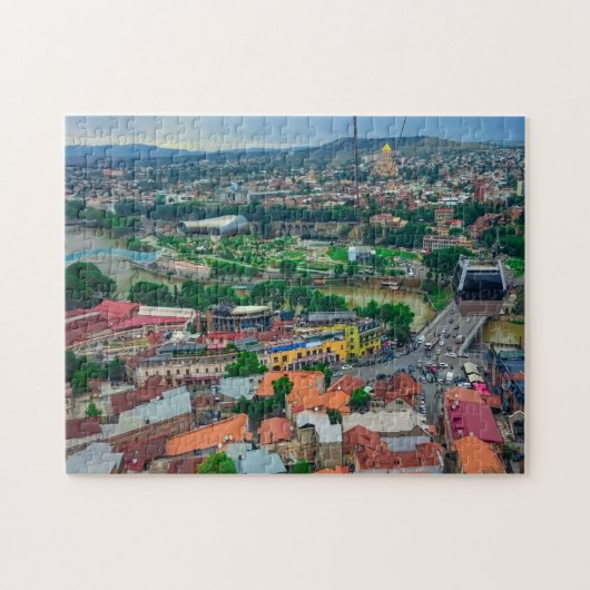 Tbilisi Georgia Cityscape Street Architecture Jigs Legpuzzel (Horizontaal)