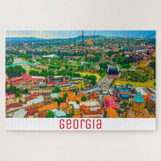 Tbilisi Georgia Cityscape Street Architecture Legpuzzel (Horizontaal)