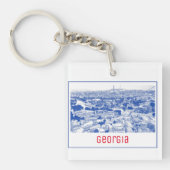 Tbilisi Georgia Cityscape Street Architecture Sleutelhanger (voorkant)