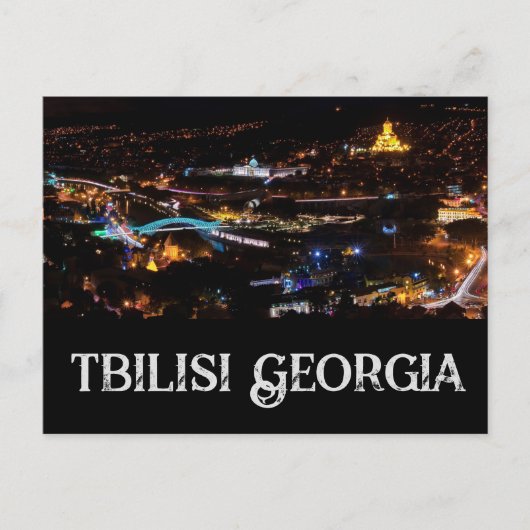 Tbilisi Georgia Feestdagenkaart (Voorkant)